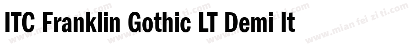 ITC Franklin Gothic LT Demi Italic字体转换